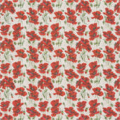 Antikes rotes Mohnblumen-Blumenmuster Botanische K Aufkleber (Vorderseite)