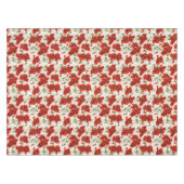 Antikes rotes Mohnblumen-Blumenmuster Botanische K Tischdecke (Vorderseite (Horizontal))