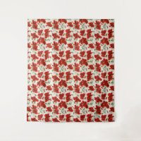 Antikes rotes Mohnblumen-Blumenmuster Botanische K
