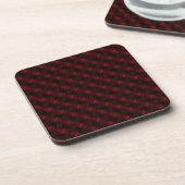 Antikes rotes Samt Wallpaper abstraktes Design Untersetzer (Linke Seite)
