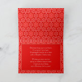 Antikes rotes Spitzen Weihnachten für Tochter (Innenseite)