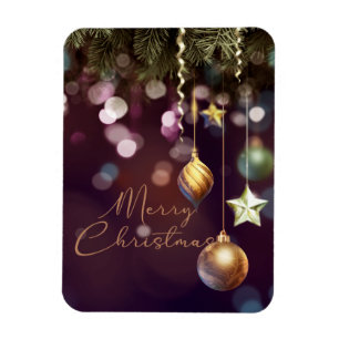 Antikes Rubin Frohe Weihnachten Foto Magnet