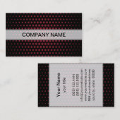 Antikes Ruby Techno Dots Modernes Schwarz Visitenkarte (Vorne/Hinten)