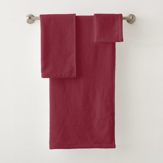  Antikes Ruby (Vollfarbe)  Badhandtuch Set (Insitu)