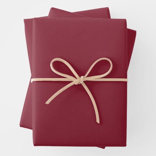 Antikes Ruby (Vollfarbe) Geschenkpapier Set (Beispiel)