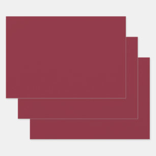 Antikes Ruby (Vollfarbe) Geschenkpapier Set