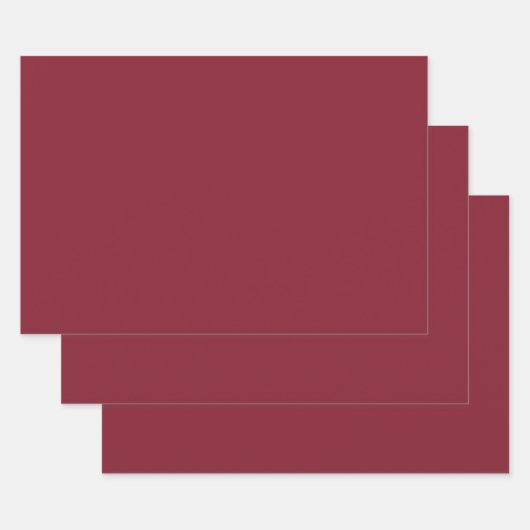 Antikes Ruby (Vollfarbe) Geschenkpapier Set (Set)