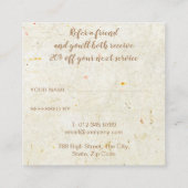 Antikes Rustikales Gold-Script Empfehlungskarte (Rückseite)