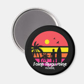Antikes Saint Augustine Florida Magnet (Vorderseite/Rückseite)