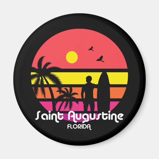 Antikes Saint Augustine Florida Magnet (Vorne)