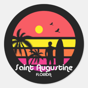Antikes Saint Augustine Florida Runder Aufkleber