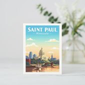 Antikes Saint Paul Minnesota Postkarte (Stehend Vorderseite)