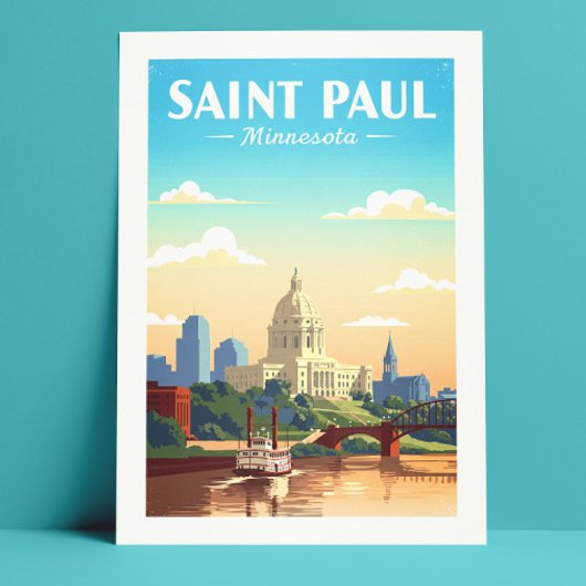Antikes Saint Paul Minnesota Postkarte