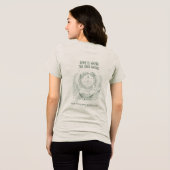 Antikes Salbeigrün Wald & Himmels-Kompass Tri-Blend Shirt (Rückseite voll)