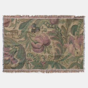 Antikes Salbeimauve 1918 Botanisches Muster Decke