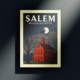 Antikes Salem Massachusetts Postkarte