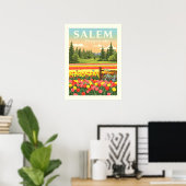 Antikes Salem Oregon Poster (Heimbüro)