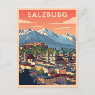 Antikes Salzburg Österreich Postkarte