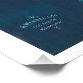 Antikes Samtwerbeplakat Poster (Ecke)