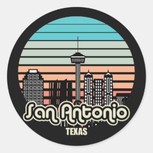Antikes San Antonio Texas Runder Aufkleber