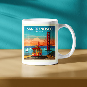 Antikes San Francisco Kalifornien Kaffeetasse