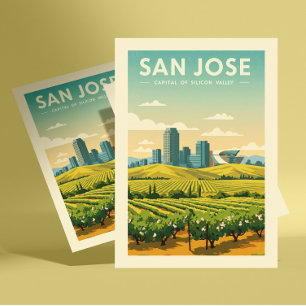Antikes San Jose Postkarte