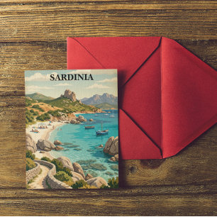 Antikes Sardinien Italien Mittelmeerlandschaft Postkarte
