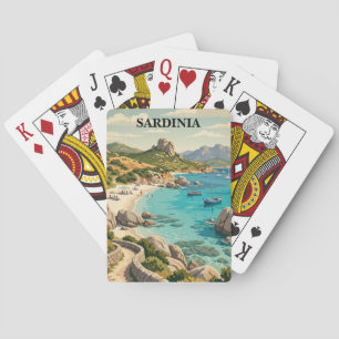 Antikes Sardinien Italien Mittelmeerlandschaft Spielkarten
