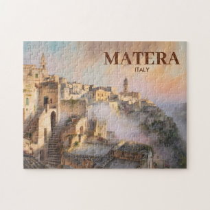Antikes Sassi di Matera Italien Reise Aquarell Puzzle