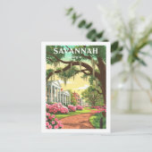 Antikes Savannah Georgia Postkarte (Stehend Vorderseite)