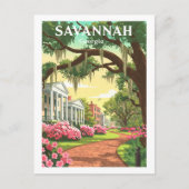Antikes Savannah Georgia Postkarte (Vorderseite)