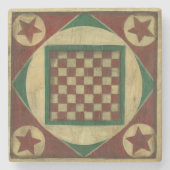 Antikes Schachbrett durch Ethan Harper Steinuntersetzer (Vorderseite)