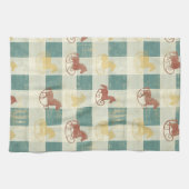 Antikes Schaukelpferd-Muster mit distressed-Effekt Geschirrtuch (Horizontal)