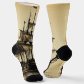 Antikes Schiff Socken (Gewinkelt)