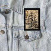 Antikes Schiff und Karte Button (Insitu)