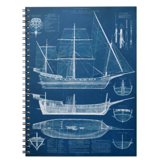 Antikes Schiffskonzept I Notizblock (Vorderseite)