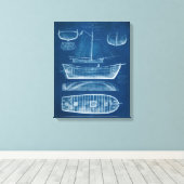 Antikes Schiffskonzept II Leinwanddruck (Insitu (Holzboden))
