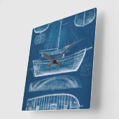 Antikes Schiffskonzept II Quadratische Wanduhr (Winkel)