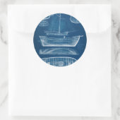 Antikes Schiffskonzept II Runder Aufkleber (Tasche)