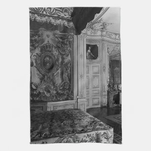 Antikes Schlafzimmer Louis XV im Schloss Versaille Geschirrtuch