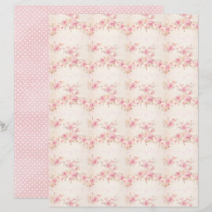 Antikes Schmeichlerin-Rosen-Blumen-Schmalzpapier