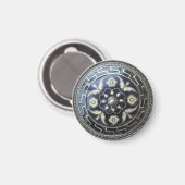 Antikes Schmuck-Blumen-Button/Brosche Magnet (Vorderseite/Rückseite)
