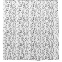 Antikes Schwarz-Weiß-Toile-Blumenmuster Vintage