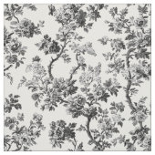 Antikes schwarzes Blumen-Toile-Muster Stoff (Muster)