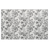 Antikes schwarzes Blumen-Toile-Muster Stoff (Fat Quarter (45,7 x 55,9 cm))