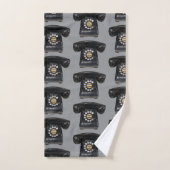 Antikes schwarzes Wählscheibentelefon Badhandtuch Set (Handtuch)