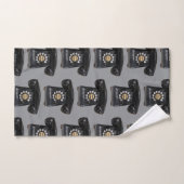 Antikes schwarzes Wählscheibentelefon Badhandtuch Set (Handtuch)