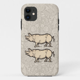Antikes Schwein Süßes Vintage-Illustration Case-Mate iPhone Hülle