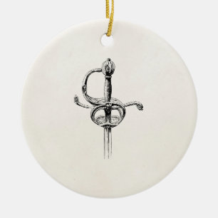 Antikes Schwertgriff Rüstung Mittelalterliche Schw Keramik Ornament