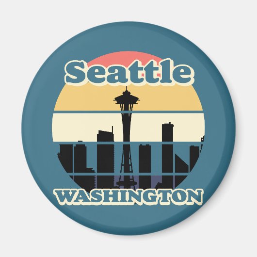 Antikes Seattle Washington Magnet (Vorne)